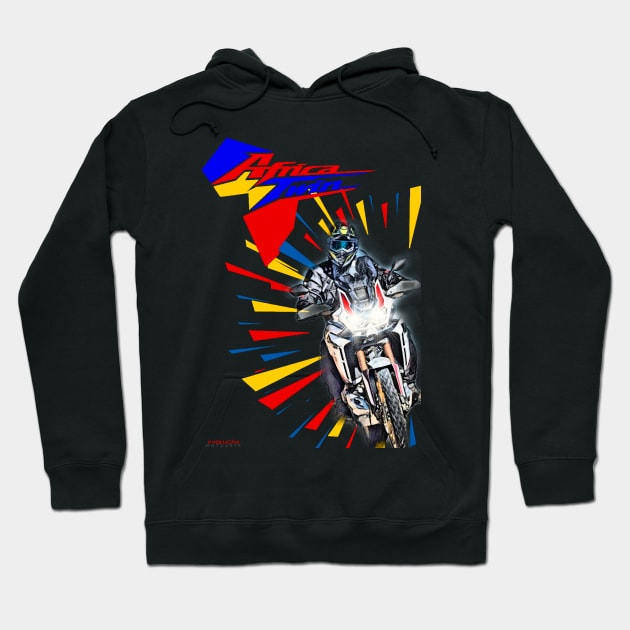 Big Trail Africa Twin Hoodie by EvolutionMotoarte